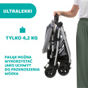 OHLALA 3 Chicco ultra lekki wózek spacerowy, składana rączka, waga 4,2 kg - Grey Mist