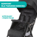 OHLALA 3 Chicco ultra lekki wózek spacerowy, składana rączka, waga 4,2 kg - Jet Black