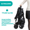 OHLALA 3 Chicco ultra lekki wózek spacerowy, składana rączka, waga 4,2 kg - Jet Black