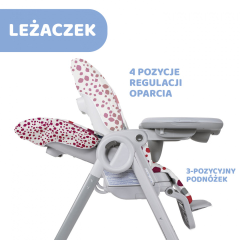 POLLY PROGRES5 5w1 Chicco 0m+ Krzesełko do karmienia - Cherry