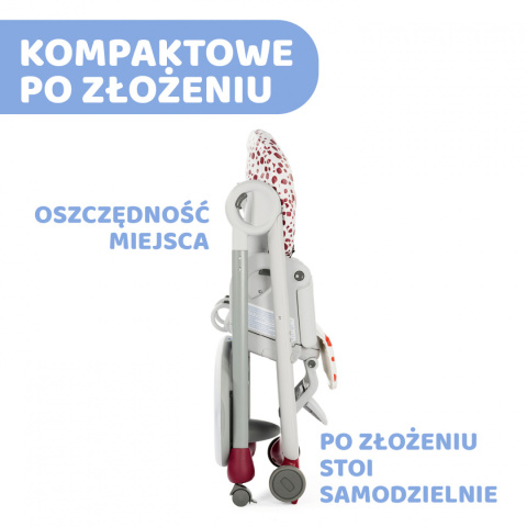 POLLY PROGRES5 5w1 Chicco 0m+ Krzesełko do karmienia - Cherry