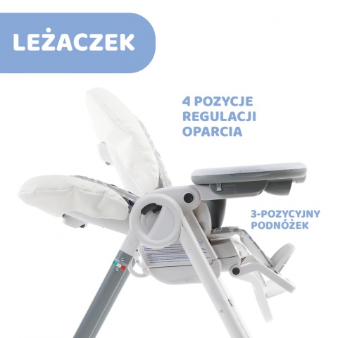 POLLY PROGRES5 5w1 Chicco 0m+ Krzesełko do karmienia - LIGHT GREY