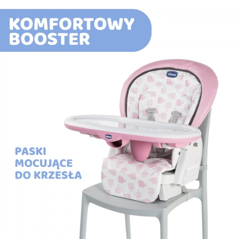 POLLY PROGRES5 5w1 Chicco Krzesełko do karmienia 0m+ - PINK