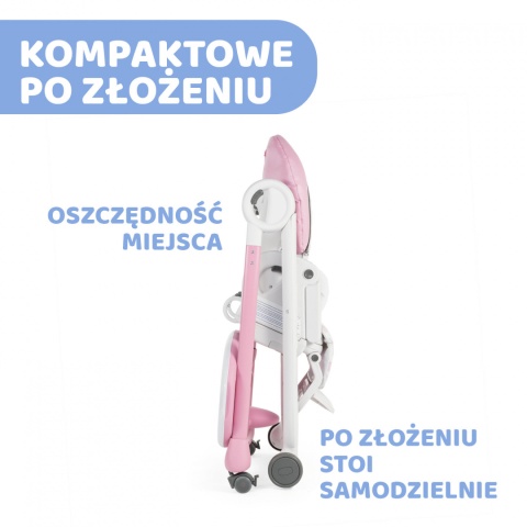 POLLY PROGRES5 5w1 Chicco Krzesełko do karmienia 0m+ - PINK