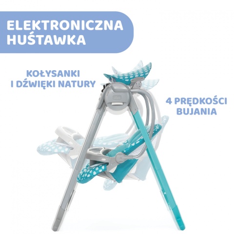 POLLY SWING UP 2w1 Huśtawka Leżaczek CHICCO - TURQUOISE