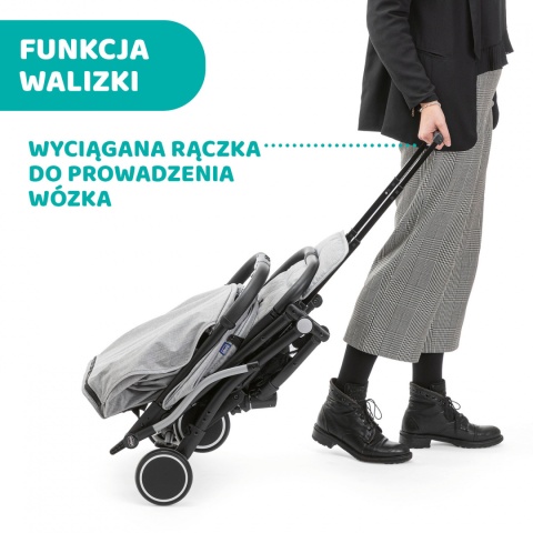 TROLLEY ME CHICCO Wózek spacerowy 7,1kg - LIGHT GREY