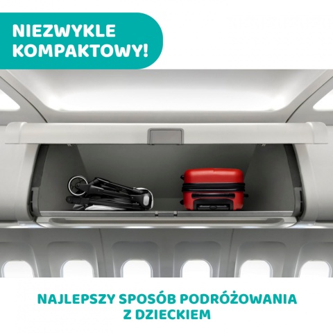 WE Chicco wózek spacerowy do 22kg składany jedną ręką 5,5kg - COOL GREY