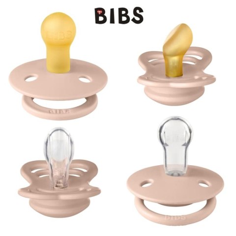 BIBS TRY-IT PACK BLUSH 4 smoczkowy zestaw prezentowy smoczków niemowlęcych