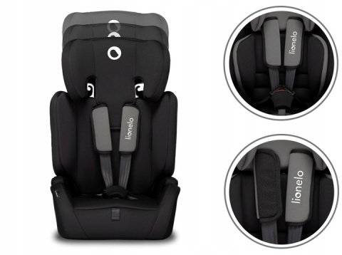LEVI SIMPLE Lionelo Fotelik samochodowy 9-36 kg - BLACK