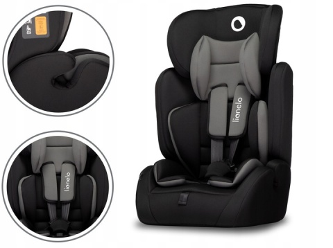 LEVI SIMPLE Lionelo Fotelik samochodowy 9-36 kg - BLACK