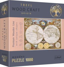 Puzzle 1000el drewniane - Antyczna mapa świata 20144 Trefl