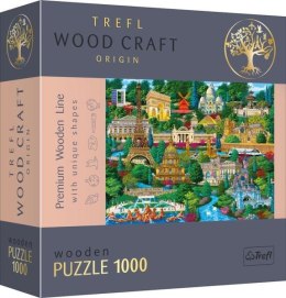Puzzle 1000el drewniane - Francja - znane miejsca 20150 Trefl