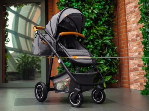 AMBER 3w1 Lionelo Wózek wielofunkcyjny z gondolą i fotelikiem 0-13kg - PINK ROSE