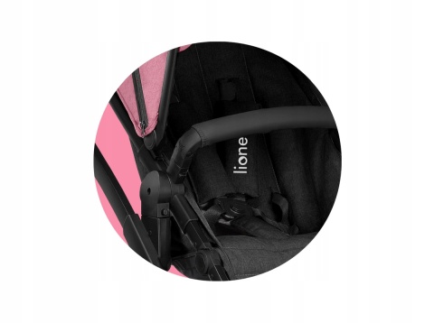 AMBER 3w1 Lionelo Wózek wielofunkcyjny z gondolą i fotelikiem 0-13kg - PINK ROSE