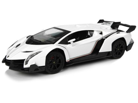 Auto Zdalnie Sterowane Lamborghini Veneno Biały Kierownica Dźwięk Światła