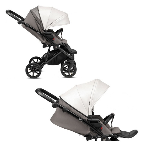 SKY 2w1 Tutis wielofunkcyjny wózek dziecięcy, waga 10,5 kg - 103 Dark Grey