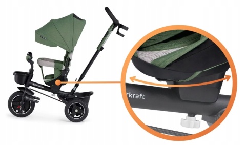 KinderKraft SPINSTEP Składany rowerek trójkołowy 5w1 - Pastel Green