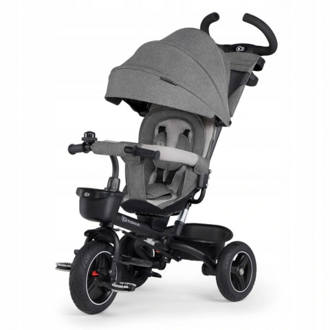 KinderKraft SPINSTEP Składany rowerek trójkołowy 5w1 - Platinum Grey