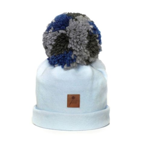 Pom Pom - czapka zimowa ALPACA BOHO Blue M