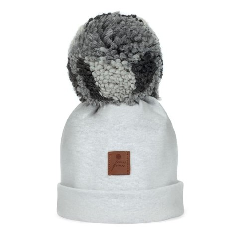 Pom Pom - czapka zimowa ALPACA BOHO Grey M