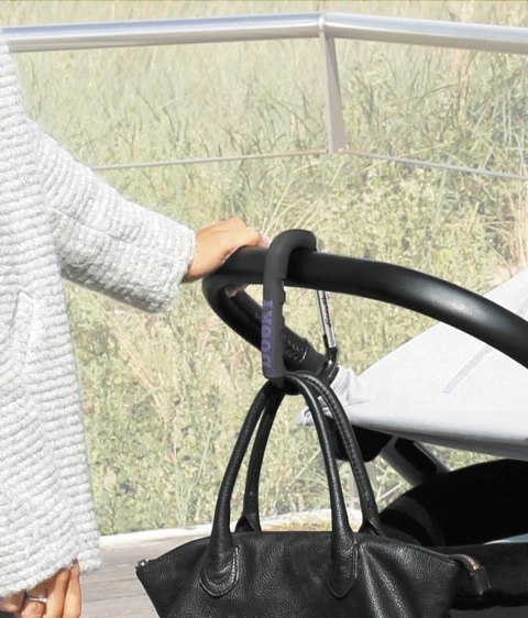 Uniwersalny hak zaczep do wózka Floral Pink