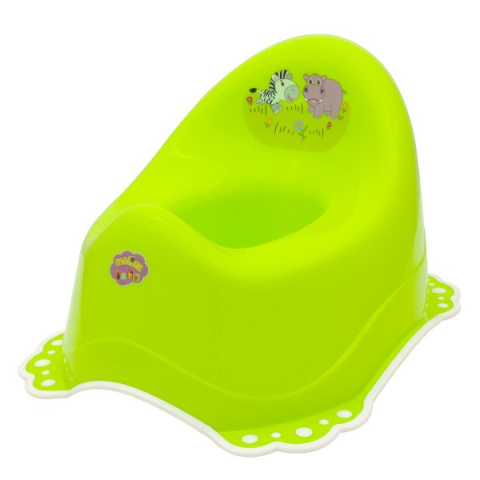 Nocnik z gumkami antypoślizgowymi i z pozytywką "ZOO" Maltex Baby (3197) zielony
