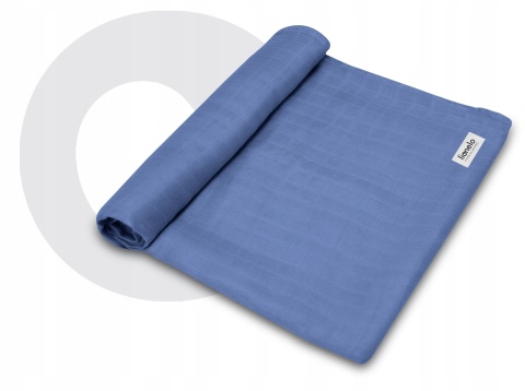 Bamboo Blue Swaddle Lionelo otulacz kocyk bambusowy - Blue Denim