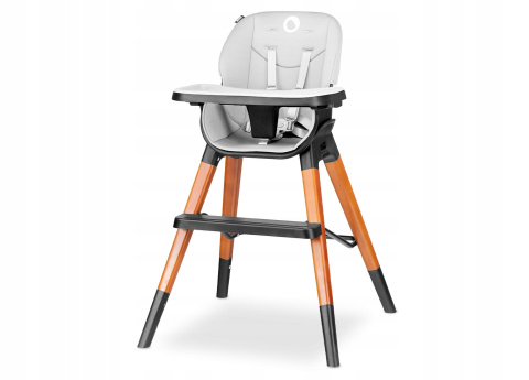 MONA BLACK ONYX krzesełko 4w1 Lionelo do 75kg, dla starszych dzieci, stołek barowy, turystyczne