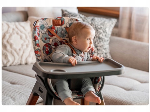 MONA BLACK ONYX krzesełko 4w1 Lionelo do 75kg, dla starszych dzieci, stołek barowy, turystyczne