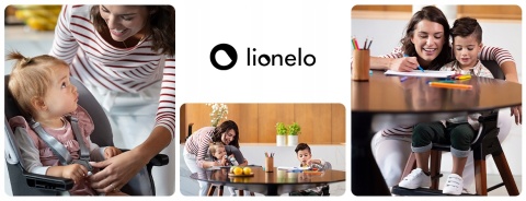 MONA BLACK ONYX krzesełko 4w1 Lionelo do 75kg, dla starszych dzieci, stołek barowy, turystyczne