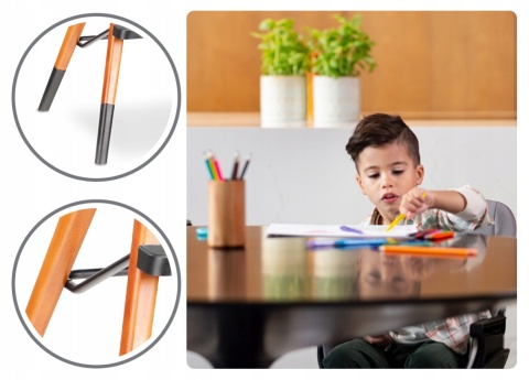 MONA BLACK ONYX krzesełko 4w1 Lionelo do 75kg, dla starszych dzieci, stołek barowy, turystyczne