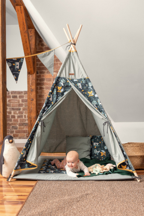 Namiot Indiańskie Tipi POLANA ZIELONY kącik zabaw Sensillo