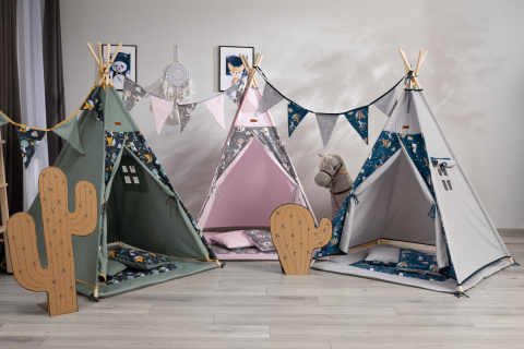 Namiot Indiańskie Tipi POLANA ZIELONY kącik zabaw Sensillo