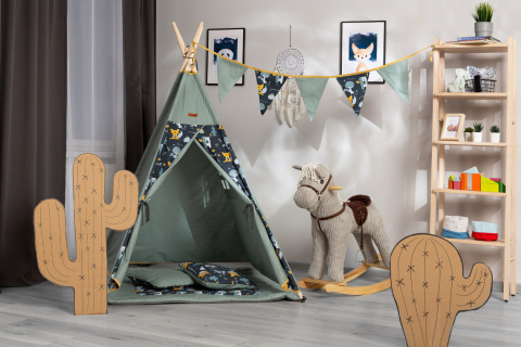 Namiot Indiańskie Tipi POLANA ZIELONY kącik zabaw Sensillo