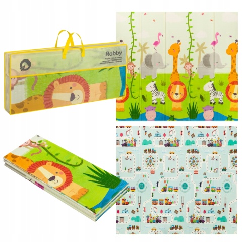 ROBBY Lionelo Duża mata edukacyjna dwustronna 180x200 cm