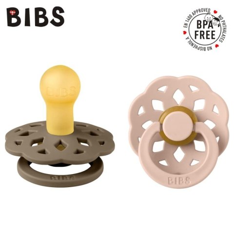 BIBS BOHEME 2-PACK DARK OAK & BLUSH S Smoczek Uspokajający kauczuk Hevea