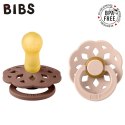 BIBS BOHEME 2-PACK WOODCHUCK & BLUSH M Smoczek Uspokajający kauczuk Hevea