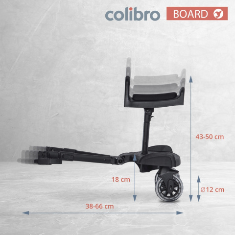 Colibro BOARD 2w1 Uniwersalna dostawka do wózków z siedziskiem