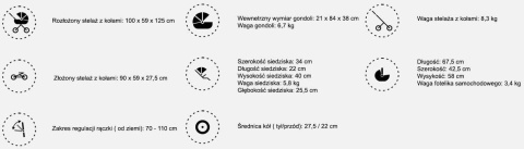 COOLER 3w1 Dynamic Baby wózek wielofunkcyjny z fotelikiem Kite - C4