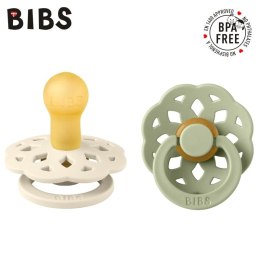 BIBS BOHEME 2-PACK IVORY & SAGE S Smoczek Uspokajający kauczuk Hevea