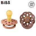 BIBS BOHEME 2-PACK PEACH & WOODCHUCK S Smoczek Uspokajający kauczuk Hevea