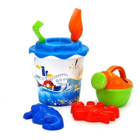 Wader QT Zestaw Piaskowy Wiaderko Sitko Foremki 7 elementów