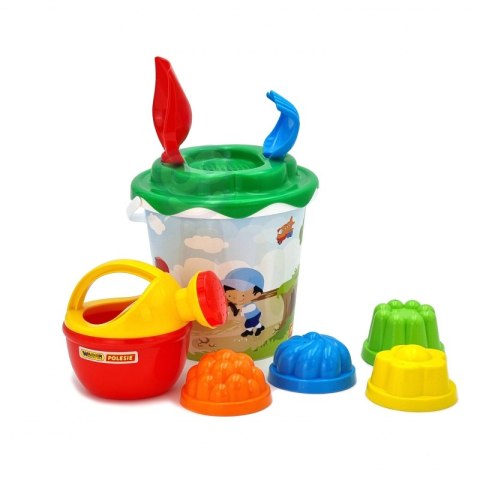 Wader Zestaw Piaskowy Wiaderko sitko foremki 9 elementów