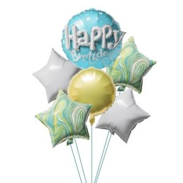 Zestaw balonów foliowych Happy birthday zieleń BCF-529