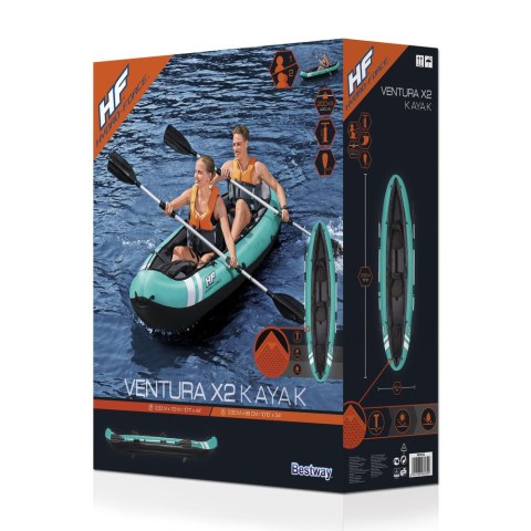 Kajak Dmuchany Dwuosobowy 330 x 86 cm Bestway 65052 Kajak Dmuchany Dwuosobowy 330 x 86 cm Bestway 65052