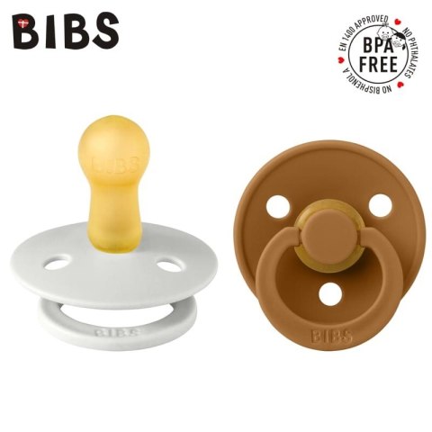 BIBS COLOUR 2-PACK HAZE & CARAMEL M Smoczek uspokajający kauczuk Hevea