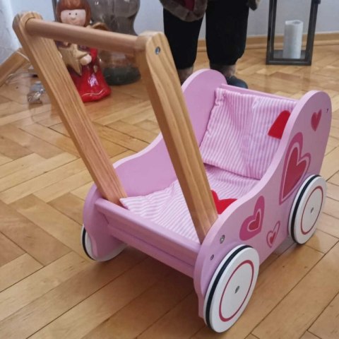 Wózek Drewniany Chodzik dla Lalki Classic World