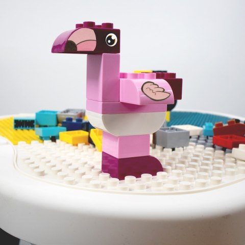 STOLIK DO ZABAWY KLOCKAMI Z DWOMA KRZESEŁKAMI