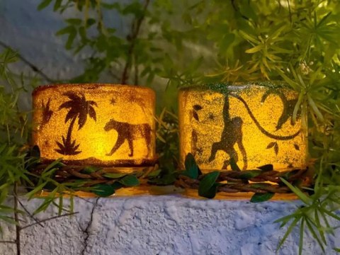 Box Candiy, zestaw kreatywny Nocne lampki - Zwierzęta (2 szt)