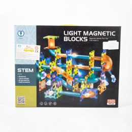 Klocki Magnetyczne ze zjeżdżalnią 110 elementów dla dzieci 3+